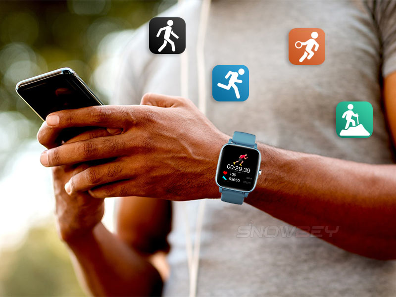R98 smart watch is able to track daily activities including running, walking etc