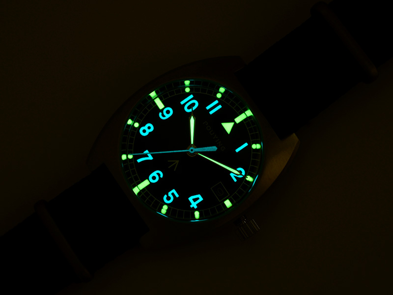 The impressive luminous dial on Royalbar is Swiss-made