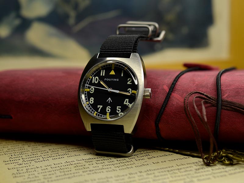 Pouying Royalbar 316L stainless steel mechanical watch 10ATM waterproof